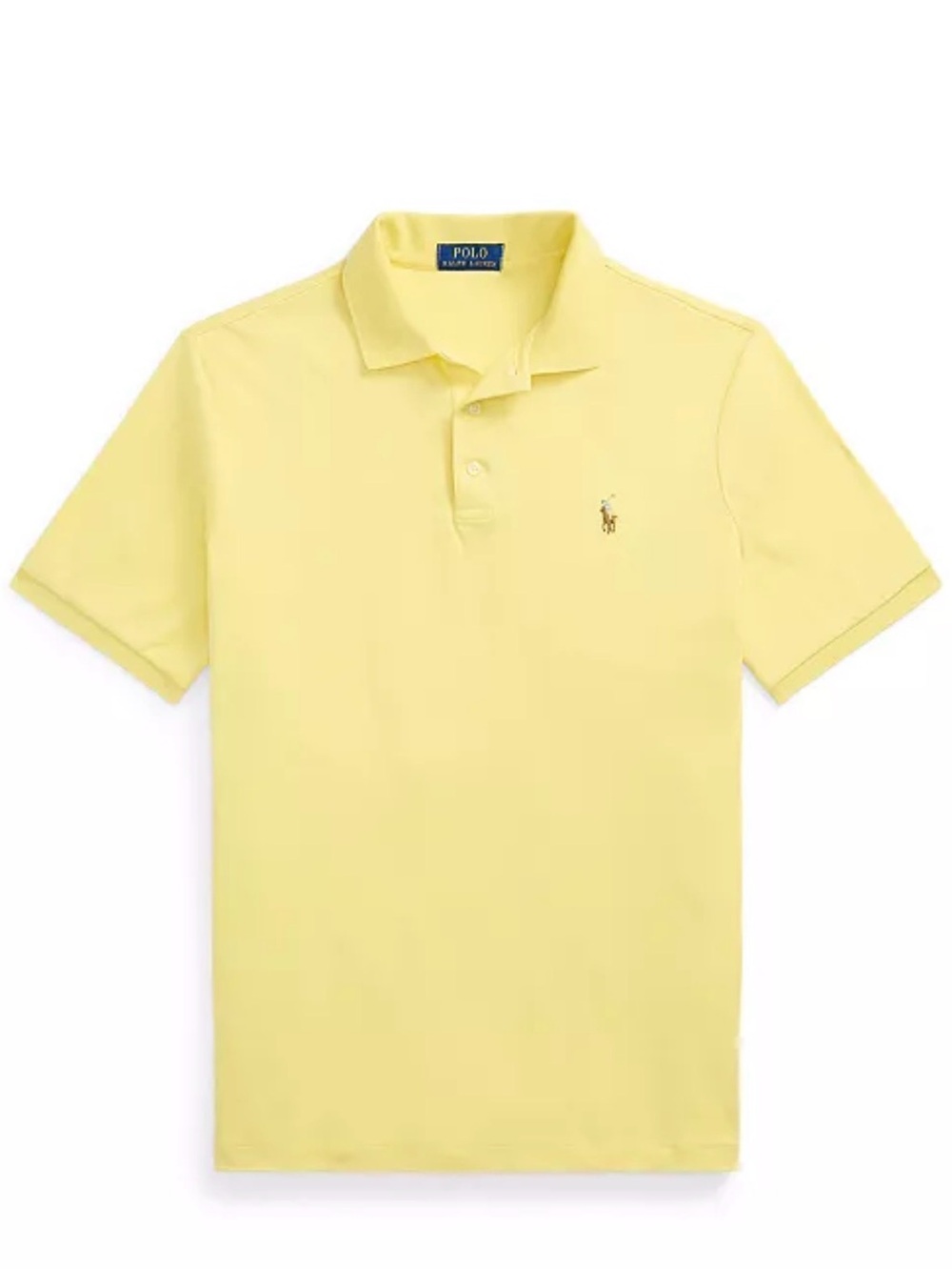 Ralph Lauren Yellow Men’s Polo Soft Shirt with Embroidered Pony
